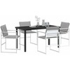 Sodo valgomojo komplektas 5 pcs Balta 140 x 70 x 73 cm