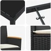 Lauko baldų komplektas Sodo valgomojo komplektas 5 pcs Juoda poliratanas
