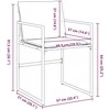 Sodo valgomojo komplektas 5 pcs Juoda 140 x 70 x 73 cm