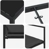 Sodo valgomojo komplektas 5 pcs Juoda 140 x 70 x 73 cm