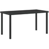 Lauko baldų komplektas Sodo valgomojo komplektas 5 vnt. Juoda poliratanas