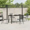 Lauko baldų komplektas Sodo valgomojo komplektas 5 pcs Antracitas