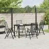 Lauko baldų komplektas Sodo valgomojo komplektas 5 pcs Antracitas