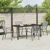 Lauko baldų komplektas Sodo valgomojo komplektas 5 pcs Antracitas