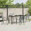 Lauko baldų komplektas Sodo valgomojo komplektas 5 pcs Antracitas