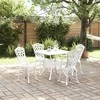 Sodo stalo komplektas 5 pcs Balta Liejamasis aliuminis