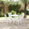 Sodo stalo komplektas 5 pcs Balta Liejamasis aliuminis