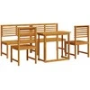 Lauko baldų komplektas Sodo Bistro Rinkinys 5 pcs Ruda Kietos akacijos mediena