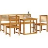 Lauko baldų komplektas Sodo Bistro Rinkinys 5 pcs Ruda Kietos akacijos mediena