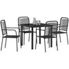 Sodo valgomojo komplektas 5 pcs Juoda