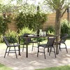 Lauko baldų komplektas Sodo valgomojo komplektas 5 pcs Juoda