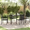 Lauko baldų komplektas Sodo valgomojo komplektas 5 pcs Juoda