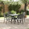 Sodo stalo komplektas 5 pcs Juoda Liejamasis aliuminis
