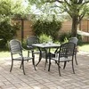 Sodo stalo komplektas 5 pcs Juoda Liejamasis aliuminis