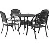 Sodo stalo komplektas 5 pcs Juoda Liejamasis aliuminis