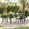 Lauko baldų komplektas Sodo valgomojo komplektas 5 pcs Juoda