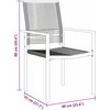 Lauko baldų komplektas Sodo valgomojo komplektas 5 pcs Juoda