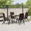 Lauko baldų komplektas Sodo valgomojo komplektas 5 pcs Ruda