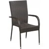 Lauko baldų komplektas Sodo valgomojo komplektas 5 pcs Ruda