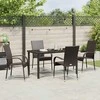 Lauko baldų komplektas Sodo valgomojo komplektas 5 pcs Ruda