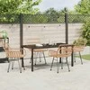 Lauko baldų komplektas Sodo valgomojo komplektas 5 pcs Ruda