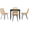 Sodo valgomojo komplektas 5 pcs Ruda