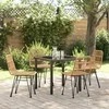 Sodo valgomojo komplektas 5 pcs Ruda