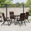 Lauko baldų komplektas Sodo valgomojo komplektas 5 pcs Ruda