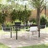Sodo valgomojo komplektas 5 pcs Balta Textilene ir plienas