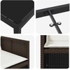 Lauko baldų komplektas Sodo valgomojo komplektas 5 pcs Ruda poliratanas