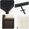 Lauko baldų komplektas Sodo valgomojo komplektas 5 pcs Ruda poliratanas