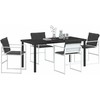 Sodo valgomojo komplektas 5 pcs Balta Textilene ir plienas
