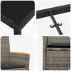 Lauko baldų komplektas Sodo valgomojo komplektas 5 pcs Pilka poliratanas