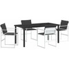 Sodo valgomojo komplektas 5 pcs Balta Textilene ir plienas