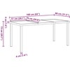Sodo valgomojo komplektas 5 pcs Balta 160 x 80 x 73 cm