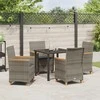 Lauko baldų komplektas Sodo valgomojo komplektas 5 pcs Pilka poliratanas