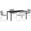 Sodo valgomojo komplektas 5 pcs Balta 160 x 80 x 73 cm