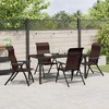 Lauko baldų komplektas Sodo valgomojo komplektas 5 pcs Ruda