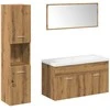 5 dalių vonios baldų komplektas Artisan Oak Engineered Wood