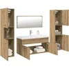 5 dalių vonios baldų komplektas Artisan Oak Engineered Wood