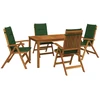 5-Piece Garden Dining Set Natūrali Kietos akacijos mediena