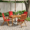 5-Piece Garden Dining Set Natūrali Kietos akacijos mediena
