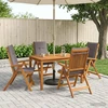 5-Piece Garden Dining Set Natūrali Kietos akacijos mediena