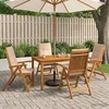 5-Piece Garden Dining Set Natūrali Kietos akacijos mediena