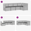 5-vietė sodo sofa Rataninio išvaizdos 5 vietos PP Balta