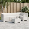5-vietė sodo sofa Rataninio išvaizdos 5 vietos PP Balta