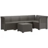 5-vietė sodo sofa Rataninio išvaizdos PP Šviesiai pilka