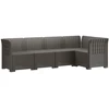 5-vietė sodo sofa Rataninio išvaizdos PP Šviesiai pilka
