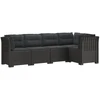 5-vietė sodo sofa su pagalvėlėmis Rataninio išvaizdos PP