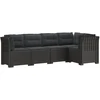 5-vietė sodo sofa su pagalvėlėmis Rataninio išvaizdos 5 vietos
